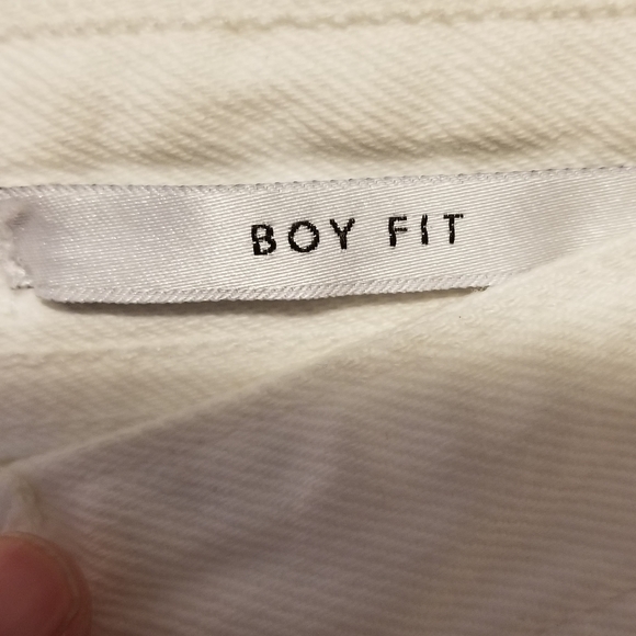 Guess Boy Fit Jeans Women's Color White Size 28 - Picture 8 of 10